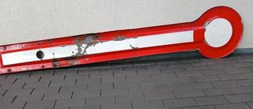 Emaille trein sein signaal dubbelzijdig, train signal,  beschikbaar voor biedingen