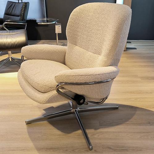 NIEUW: Stressless Relaxfauteuil Rome Low Back Off White, Huis en Inrichting, Fauteuils, Nieuw, Stof, 50 tot 75 cm, 75 tot 100 cm