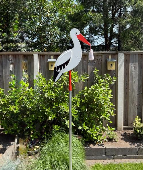 Kleinere ooievaar voor tuin of balkon huren, Kinderen en Baby's, Kraamcadeaus en Geboorteborden, Nieuw, Geboortebord, Ophalen