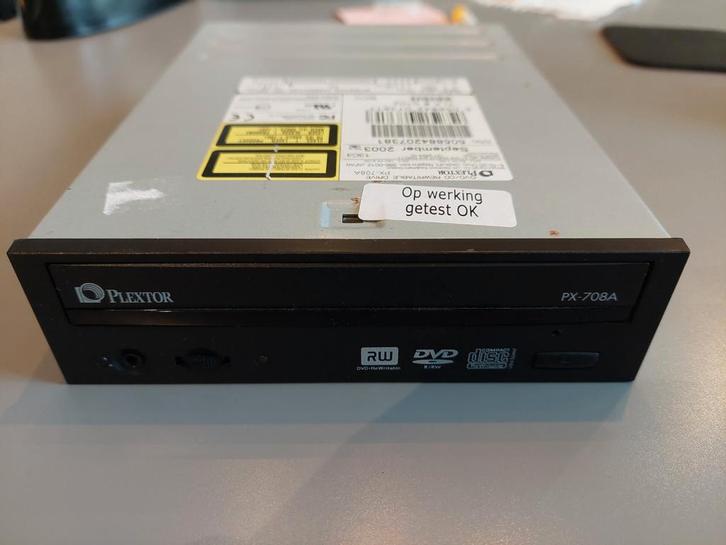 Plextor PX-708A DVDR/RW Brander – Retro, werkend, zeldzaam, Computers en Software, Optische drives, Gebruikt, Intern, Dvd, Ophalen of Verzenden