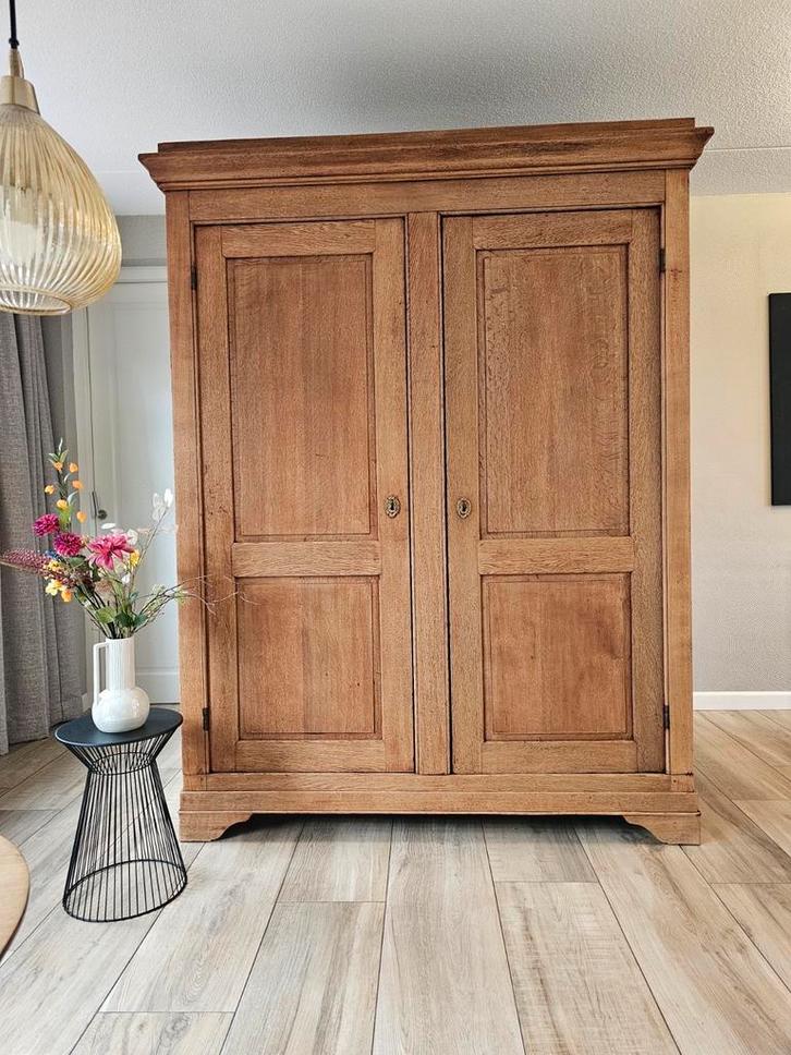 XXL antieke notariskast servieskast demontabe massief houtl, Antiek en Kunst, Antiek | Meubels | Kasten, Ophalen of Verzenden