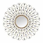 Richmond Interiors spiegel Pauwel 90 cm glazen kristallen, Ophalen, Rond, Nieuw, 75 tot 100 cm