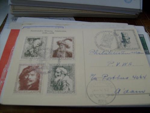 No8051 E25 Rembrandthuis  Rembrandt jaar 22-5-1956 gelopen A, Postzegels en Munten, Postzegels | Eerstedagenveloppen, Onbeschreven