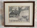 Pentekening    ,    C.v.d.  Hoff, Antiek en Kunst, Ophalen of Verzenden