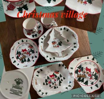 MASONS CHRISTMAS VILLAGE 🏘️1983 Kerst Serie - SERVEERSCHAAL beschikbaar voor biedingen