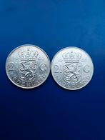 Twee Zilveren Rijksdaalders Juliana, Postzegels en Munten, Setje, Zilver, 2½ gulden, Ophalen of Verzenden