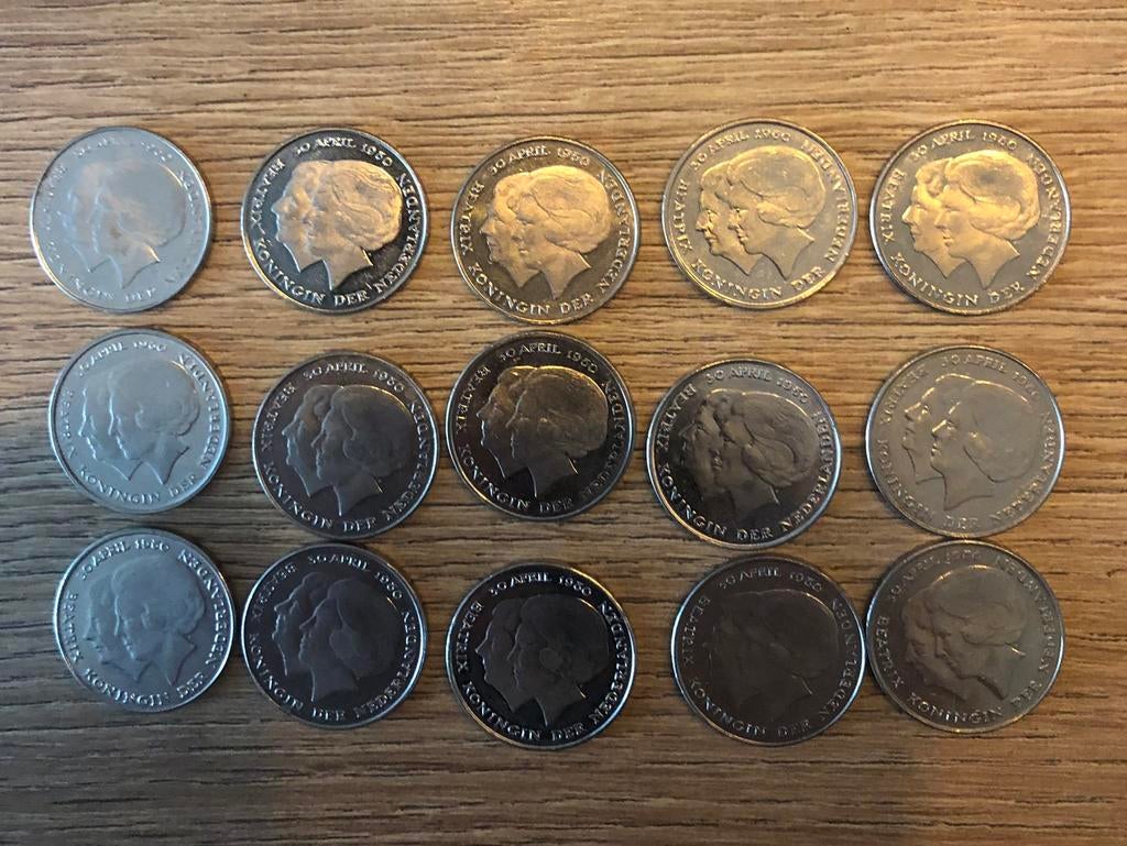 15 x 1 gulden 1980, Ophalen of Verzenden, Koningin Beatrix, 1 gulden