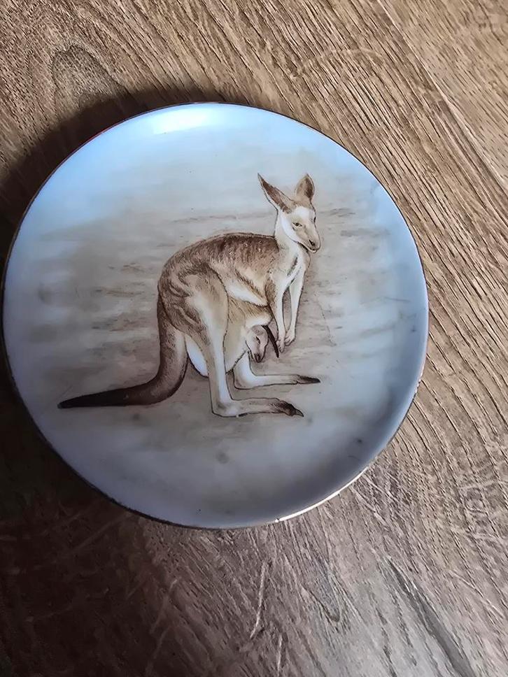 Porseleinen Bordje Kangoeroe - Perfecte Staat, Antiek en Kunst, Antiek | Porselein, Ophalen of Verzenden