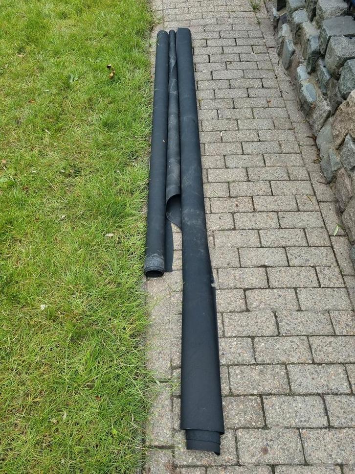 Epdm dakbedekking, Doe-het-zelf en Verbouw, Dakpannen en Dakbedekking, Gebruikt, Dakleer, Overige materialen, Zwart, 5 tot 10 m²
