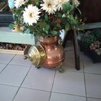 antieke koperen doofpot met hanepoten en haardstel, Antiek en Kunst, Antiek | Koper en Brons, Ophalen