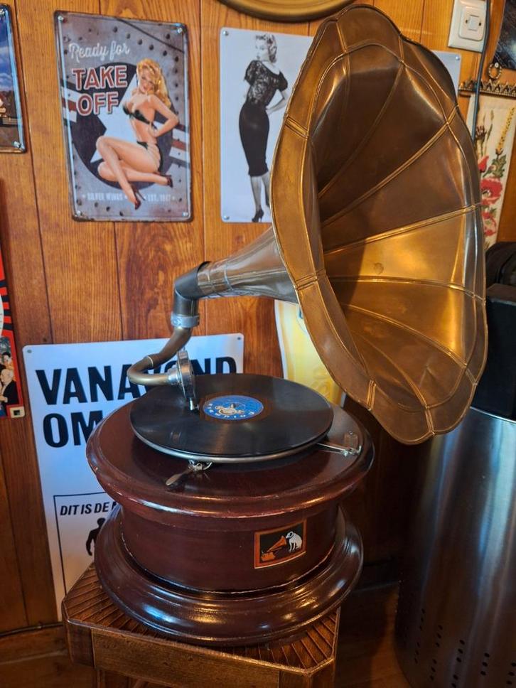 Antieke Grammofoon, Audio, Tv en Foto, Platenspelers, Gebruikt, Platenspeler, Overige merken, Ophalen