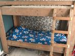 Supergaaf stapelbed van steigerhout + Kast -  Te Koop, Ophalen of Verzenden, Zo goed als nieuw, Stapelbed