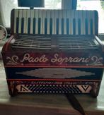 Accordeon Paolo soprani, Muziek en Instrumenten, Accordeons, Gebruikt, Met riemen, 80-bas, Scandalli