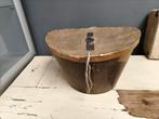 Oude Brocante Hoedendoos, Huis en Inrichting, Overige materialen, Gebruikt, Mand, Rond
