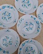 6 Arcopal ontbijtbordjes vergeet me nietjes, Ophalen of Verzenden