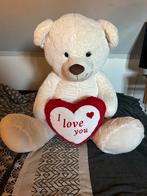 Grote knuffelbeer met hart 1 meter - Sinterklaas Cadeau, Ophalen, Zo goed als nieuw, Beer