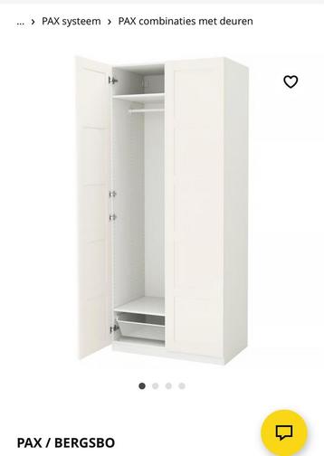 Ikea Pax Kast Wit 236x100cm + Onderdelen