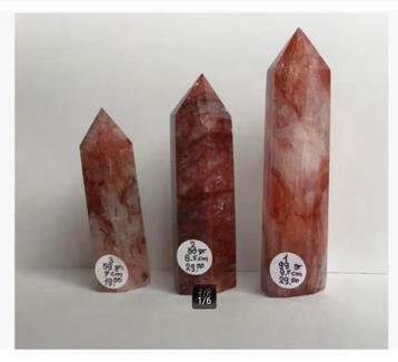 3 x Red Healer Hematietkwarts Toren, info Prijs Gewicht Foto beschikbaar voor biedingen