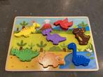Houten Dino Puzzel, Ophalen, 2 tot 4 jaar, Gebruikt, Van hout