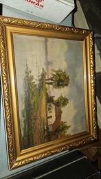 Schilderij boederij, Antiek en Kunst, Kunst | Schilderijen | Klassiek, Ophalen of Verzenden