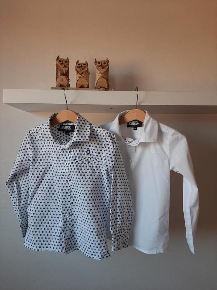 Twee overhemd overhemdjes blouse van Le Chic Garcon maat 110, Kinderen en Baby's, Kinderkleding | Maat 110, Zo goed als nieuw