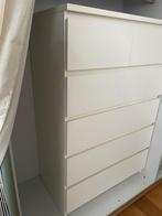 ikea kast Malm 6 lades wit, Gebruikt, 5 laden of meer, 100 tot 150 cm, 25 tot 50 cm