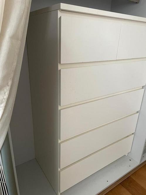 ikea kast Malm 6 lades wit, Huis en Inrichting, Kasten | Ladekasten, Gebruikt, 100 tot 150 cm, 50 tot 100 cm, 25 tot 50 cm, 5 laden of meer