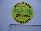 sticker Bergland caravan fc henzo stein oud retro, Verzamelen, Stickers, Overige typen, Zo goed als nieuw, Verzenden