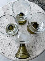 4 gegraveerde roemer glazen wijnglas wijnglazen vintage, Antiek en Kunst, Ophalen of Verzenden