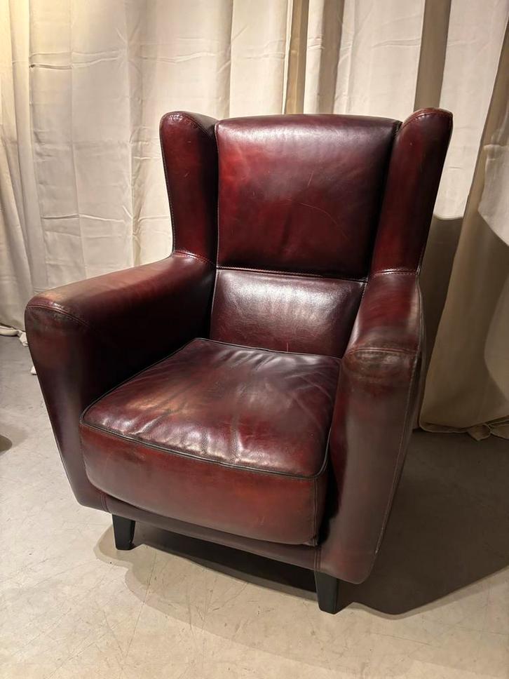 Baxter Bergère Fauteuil - Stijlvol, Huis en Inrichting, Fauteuils, Gebruikt, Leer, 75 tot 100 cm, 75 tot 100 cm, Ophalen of Verzenden
