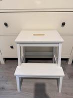 Witte kinder krukje met 2 treden, Huis en Inrichting, Ophalen of Verzenden, Gebruikt, Wit, Hout