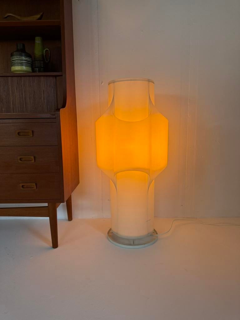 Vintage SCAN vloerlamp, Thorsten Orrling ‘70, Ophalen of Verzenden, Zo goed als nieuw, Minder dan 100 cm, Vintage retro design rotan webbing papercord deens