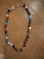 Zilveren 925 ketting met halfedelstenen, Sieraden, Tassen en Uiterlijk, Kettingen, Overige kleuren, Nieuw, Ophalen of Verzenden