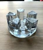Vintage glazen theelichthouder op pootjes – Scandinavisch de, Antiek en Kunst, Antiek | Glas en Kristal, Ophalen of Verzenden