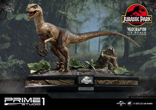 Prime 1 Studio Jurassic Park Statue Velociraptor Open Mouth, Verzamelen, Film en Tv, Nieuw, Film, Beeldje, Replica of Model, Ophalen of Verzenden