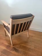Vintage GE 265 fauteuil van Hans J. Wegner voor Getama, Gebruikt, Ophalen of Verzenden, Leer, 50 tot 75 cm