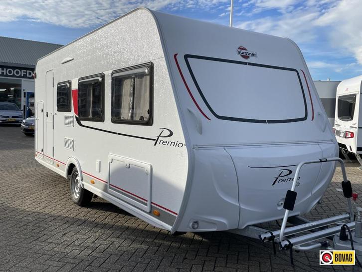 Bürstner Premio Life 490 TK VOORTENT/FIETSENDRAGER, Caravans en Kamperen, Caravans, Bedrijf, tot en met 6, Overige, Bürstner, Dwarsbed