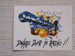 sticker VERONICA dwars door je radio !!, Verzenden, Zo goed als nieuw, Film, Tv of Omroep