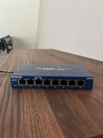 NETGEAR ProSafe 8 Port Gigabit Desktop Switch, Computers en Software, Netwerk switches, Ophalen of Verzenden, Zo goed als nieuw