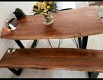 Eettafel met echte boomrand, Huis en Inrichting, Tafels | Eettafels, Ophalen, 50 tot 100 cm, Zo goed als nieuw, Vijf personen of meer