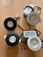 4x Inbouwspots met LED Driver, Ophalen of Verzenden, Zo goed als nieuw, Metaal