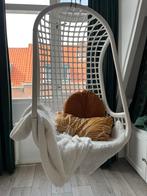 Hangstoel rotan wit, Huis en Inrichting, Fauteuils, Ophalen, Gebruikt, Riet of Rotan