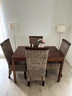 Rattan Dining Chairs, Riet of Rotan, Vier, Gebruikt, Woven