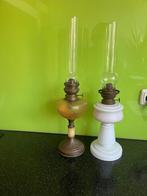 Olielamp geel glas of wit glas, Ophalen of Verzenden, Koper