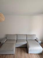IKEA KIVIK 3-zitsbank chaise lounge + voetenbank, grijs, Huis en Inrichting, Banken | Bankstellen, Ophalen, Kunststof, Gebruikt
