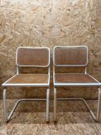 Marcel Breuer Cesca stoel wit 2x, Huis en Inrichting, Ophalen, Gebruikt, Wit, Twee
