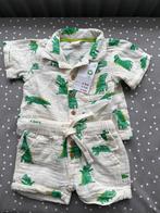 HEMA setje korte broek en shirt krokodil maat 62 nieuw, Ophalen, Nieuw, Hema, Jongetje