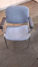 6 eetkamerstoel vintage, Ophalen, Gebruikt, Blauw, Industrieel/vintage