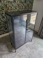 Vitrinekast Antraciet, Huis en Inrichting, Kasten | Vitrinekasten, Ophalen of Verzenden, Zo goed als nieuw, 25 tot 50 cm, 50 tot 100 cm