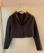 Donker grijze korte blazer van Dazy. Maat L, Maat 42/44 (L), Ophalen of Verzenden, Zo goed als nieuw, Jasje